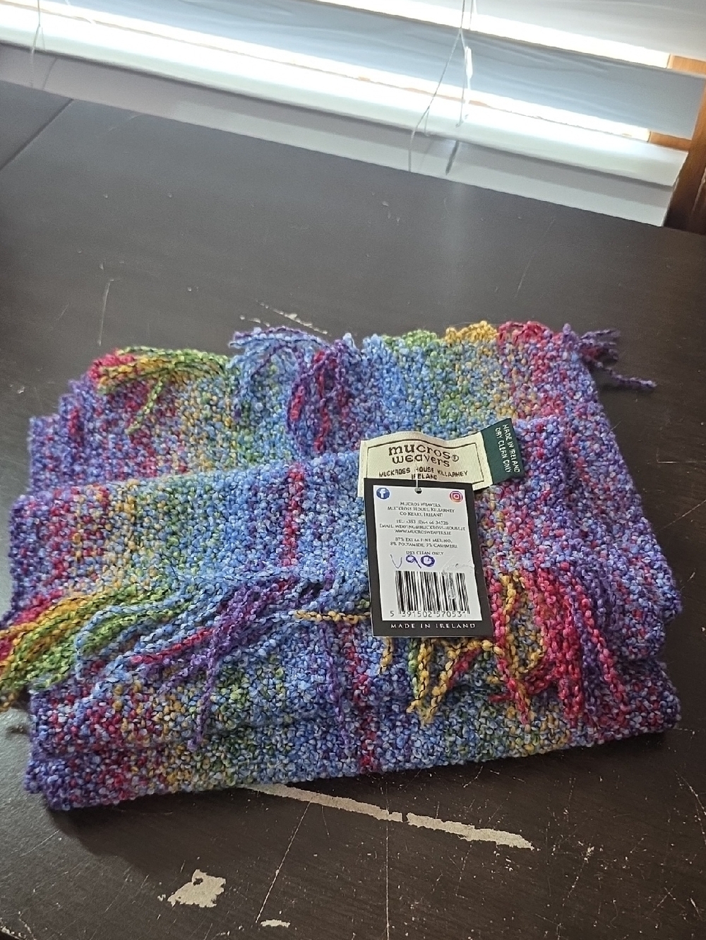 Mucros Weavers Multicolor Bouclé Scarf - Purple Mix